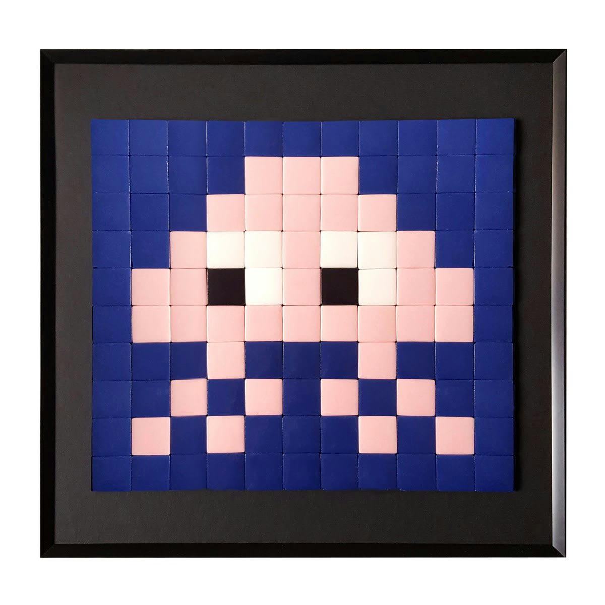 INVADERS - Cadre mosaïque en verre rose 30x30cm