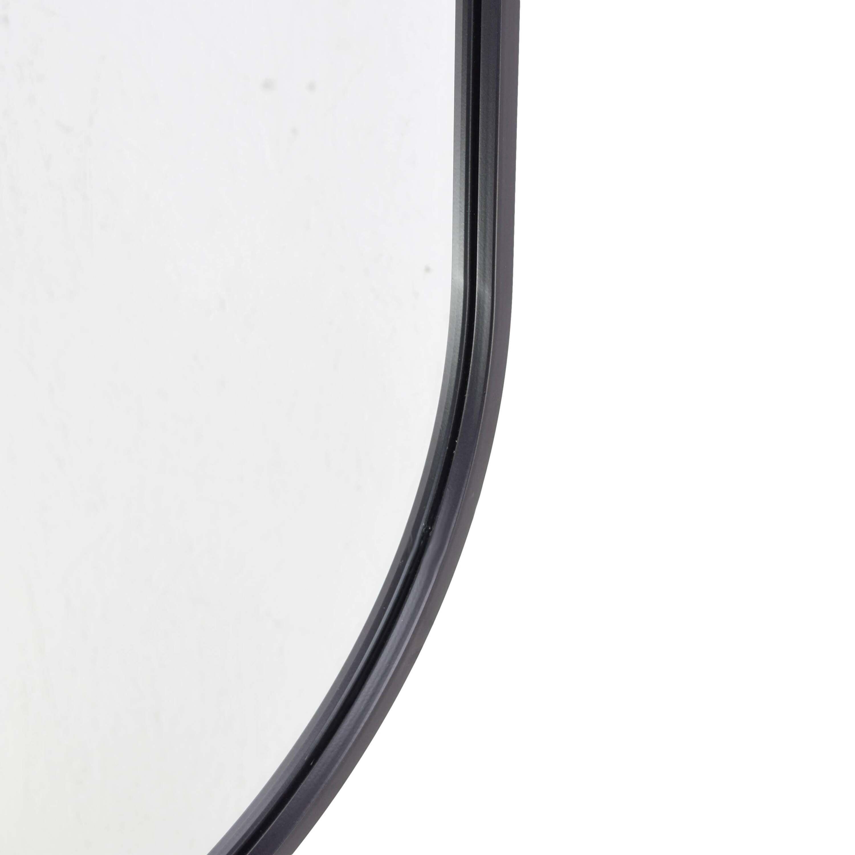 Fragix Boston Spiegel Ovaal - Zwart - 80x30