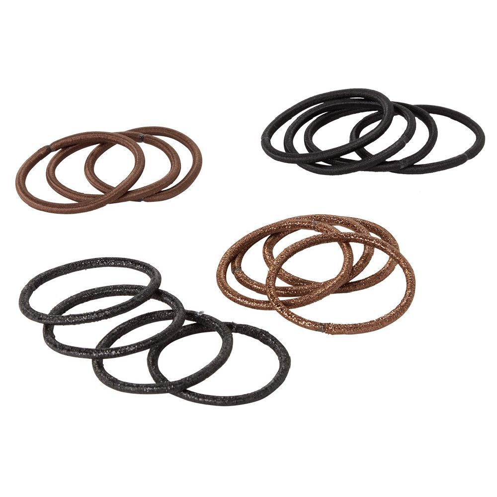 élastique sans métal noir marron fil brillant x15