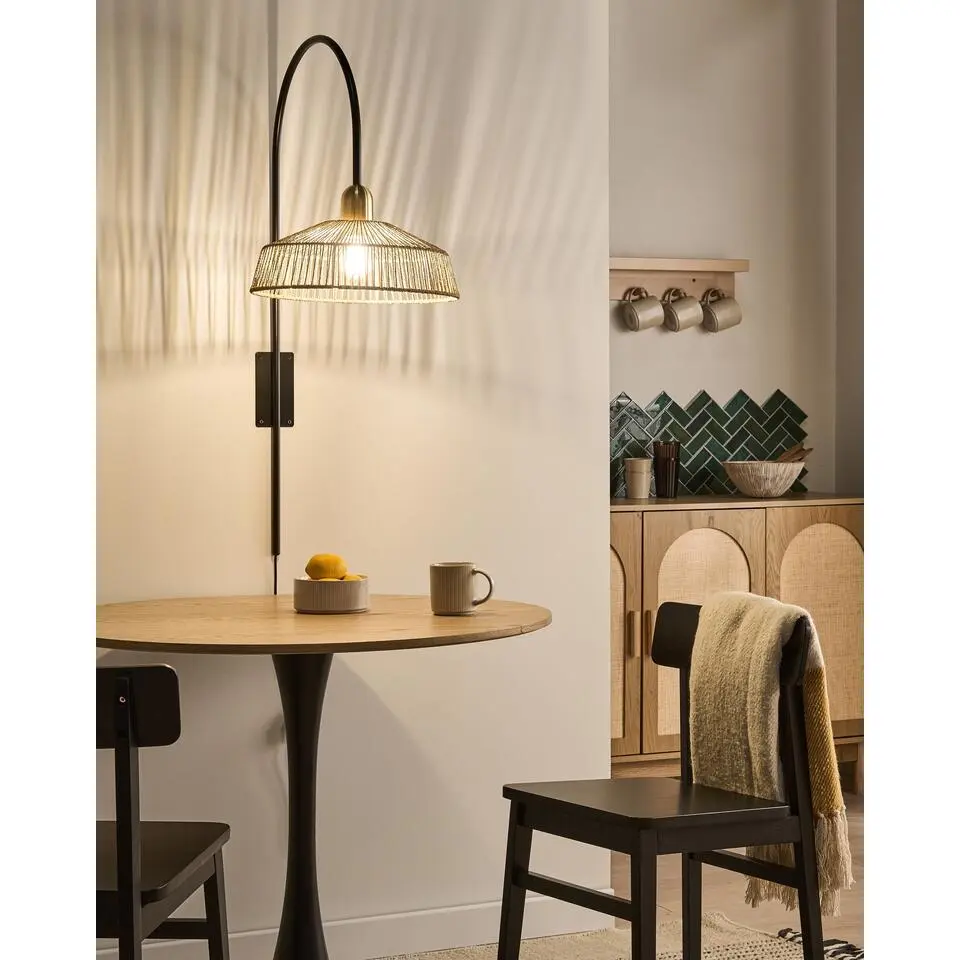 NOSARA - Wandlamp - Natuurlijk - Papiertouw