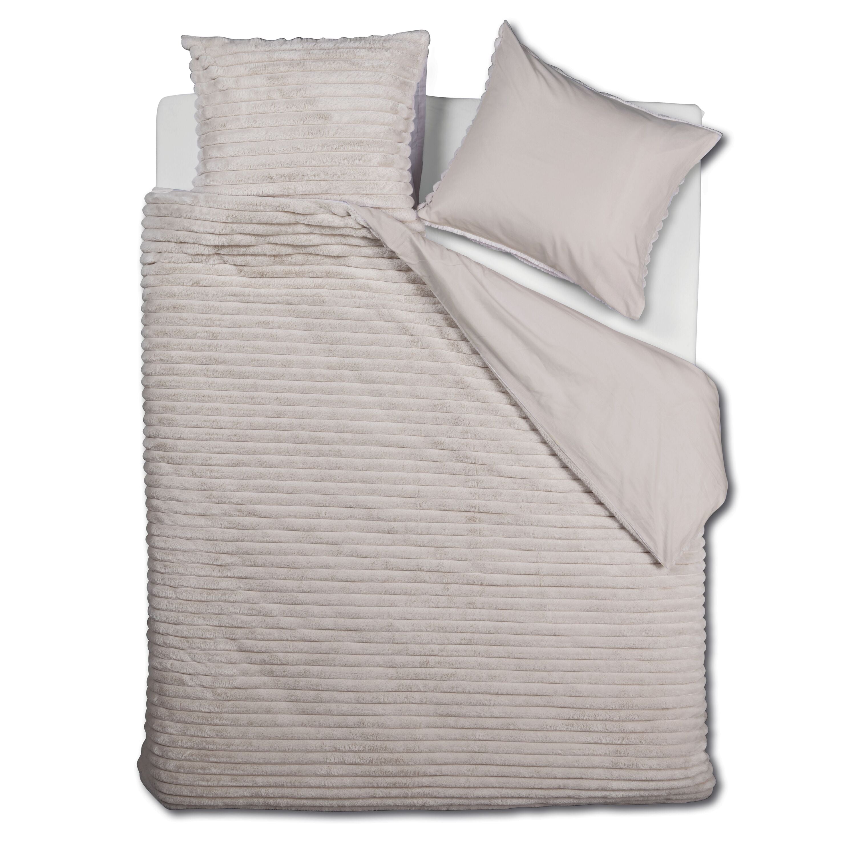 Rivièra Maison Furry Stripes Dekbedovertrek 240 x 200/220 cm - Gebroke
