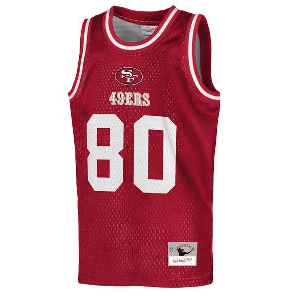 Jerry Rice San Francisco 49ers  Youth Retired Player NFL Basketball Fashion Jersey - Scarlet
