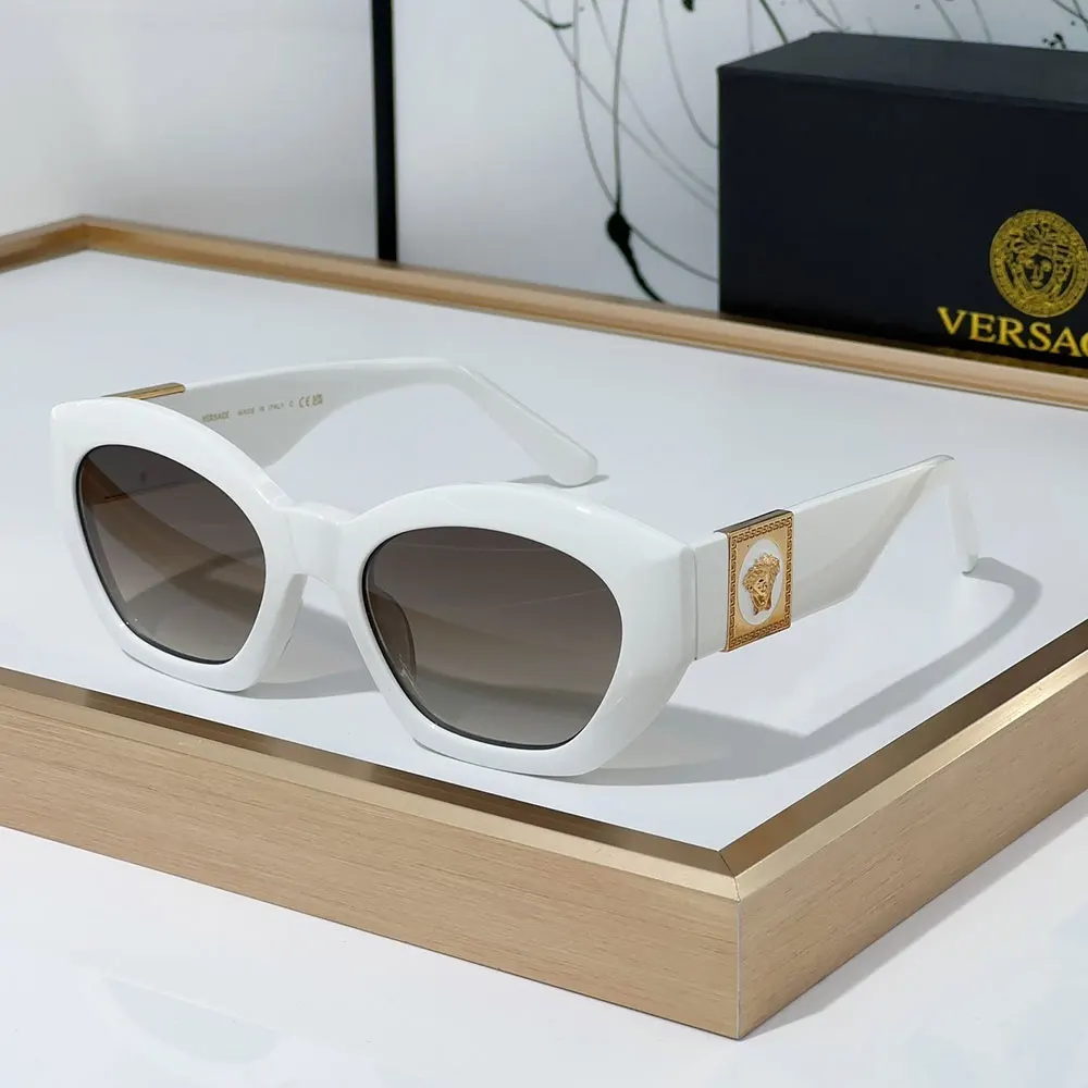 Versace  Mirror leg Logo Plate Frame Sunglasses
