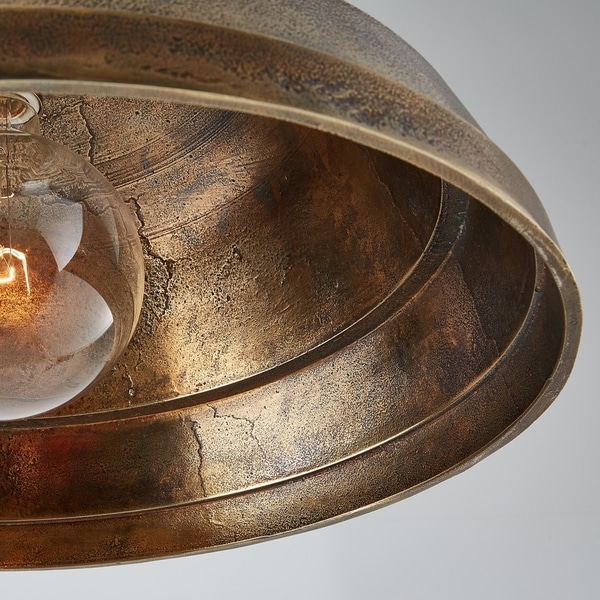 1-light Oxidized Brass Pendant