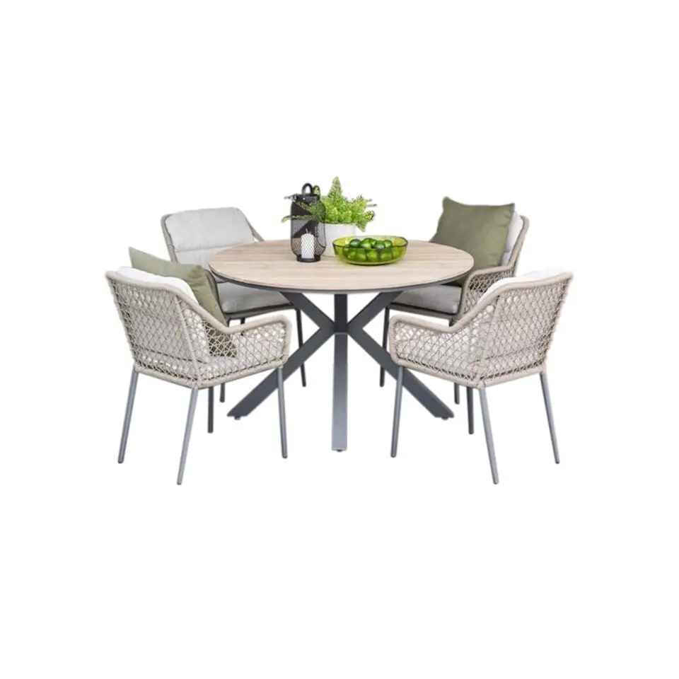 GI Toledo/Edison &Oslash;122 cm. (5-delig) - ronde tuinset