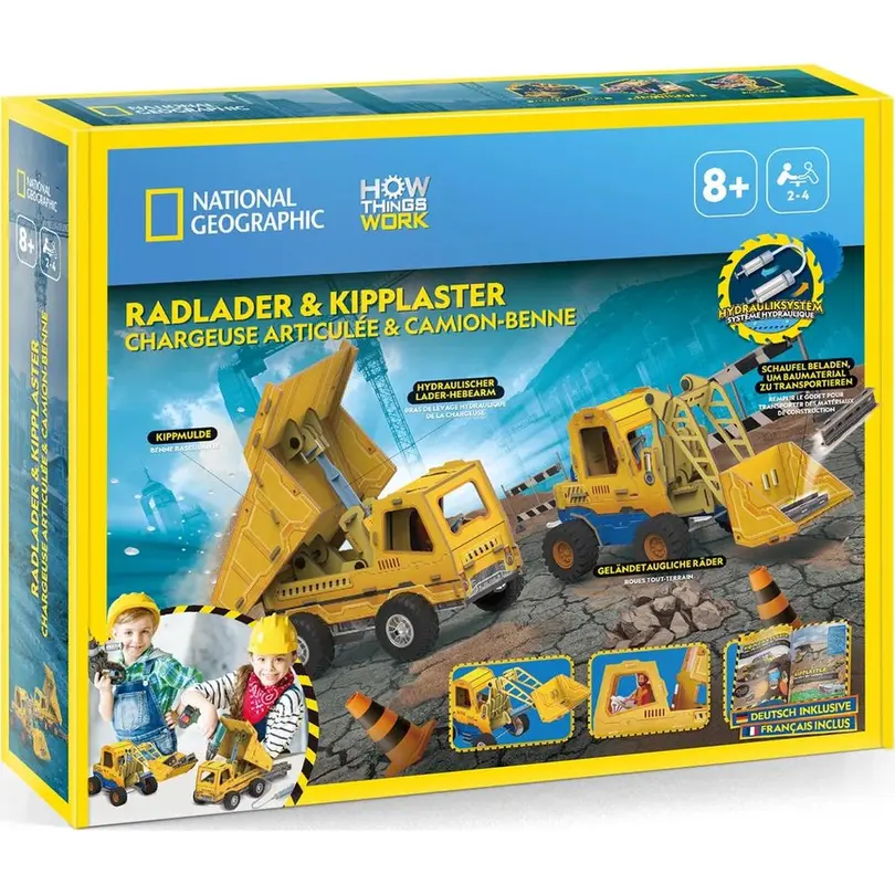 3D-Puzzle Radlader & Kipplaster STEM Hydraulik