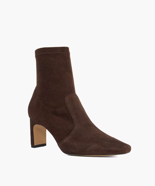 Olexa Brown - Block-Heeled Ankle Boots
