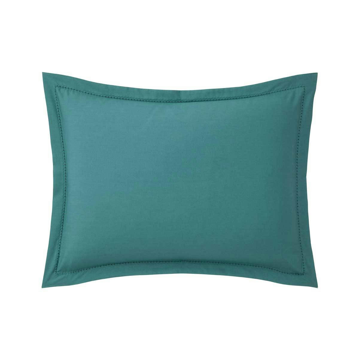 ALCOVE - Taie d'oreiller en percale de coton bleu 30 x 40 cm
