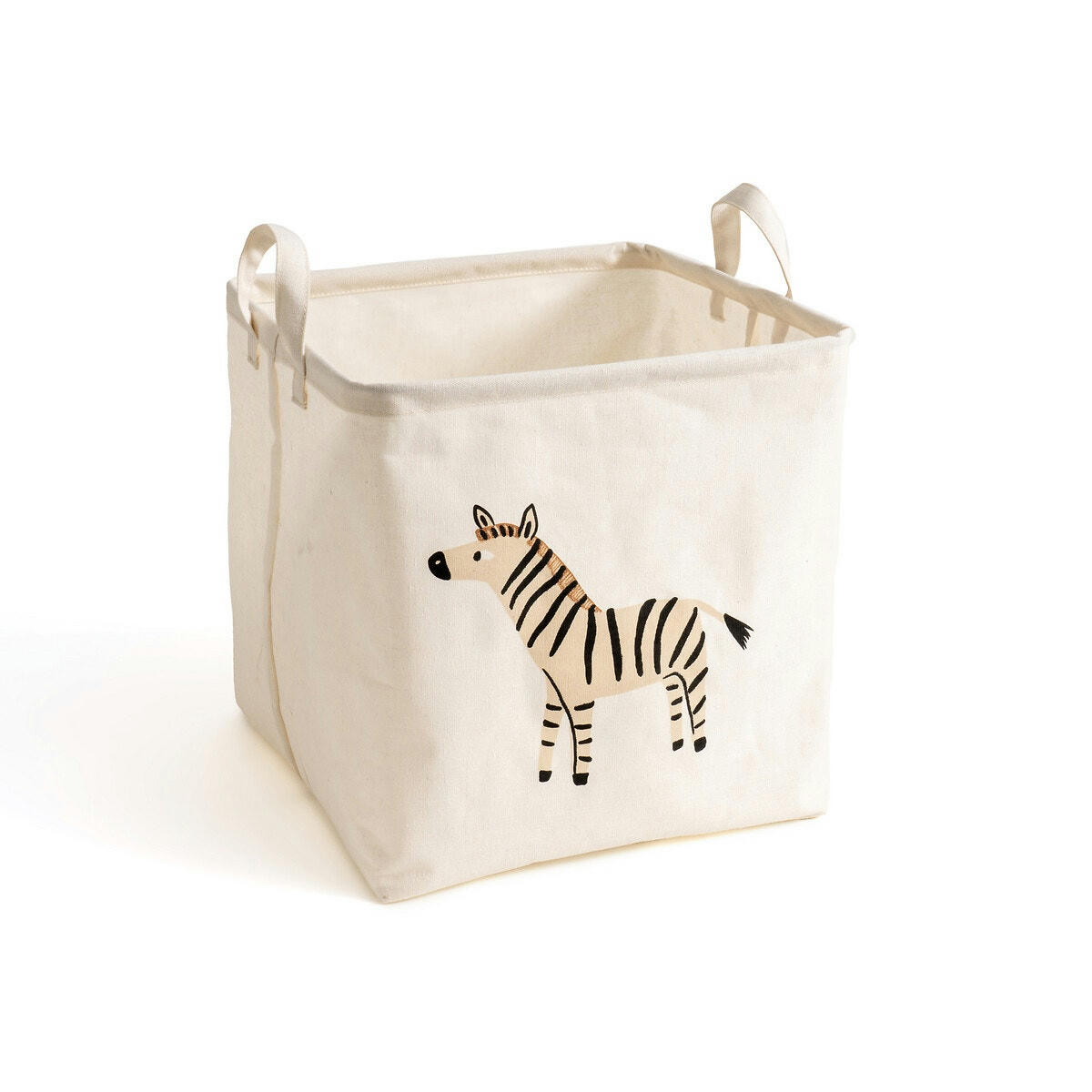 Panier cube motif zèbre, Junglito