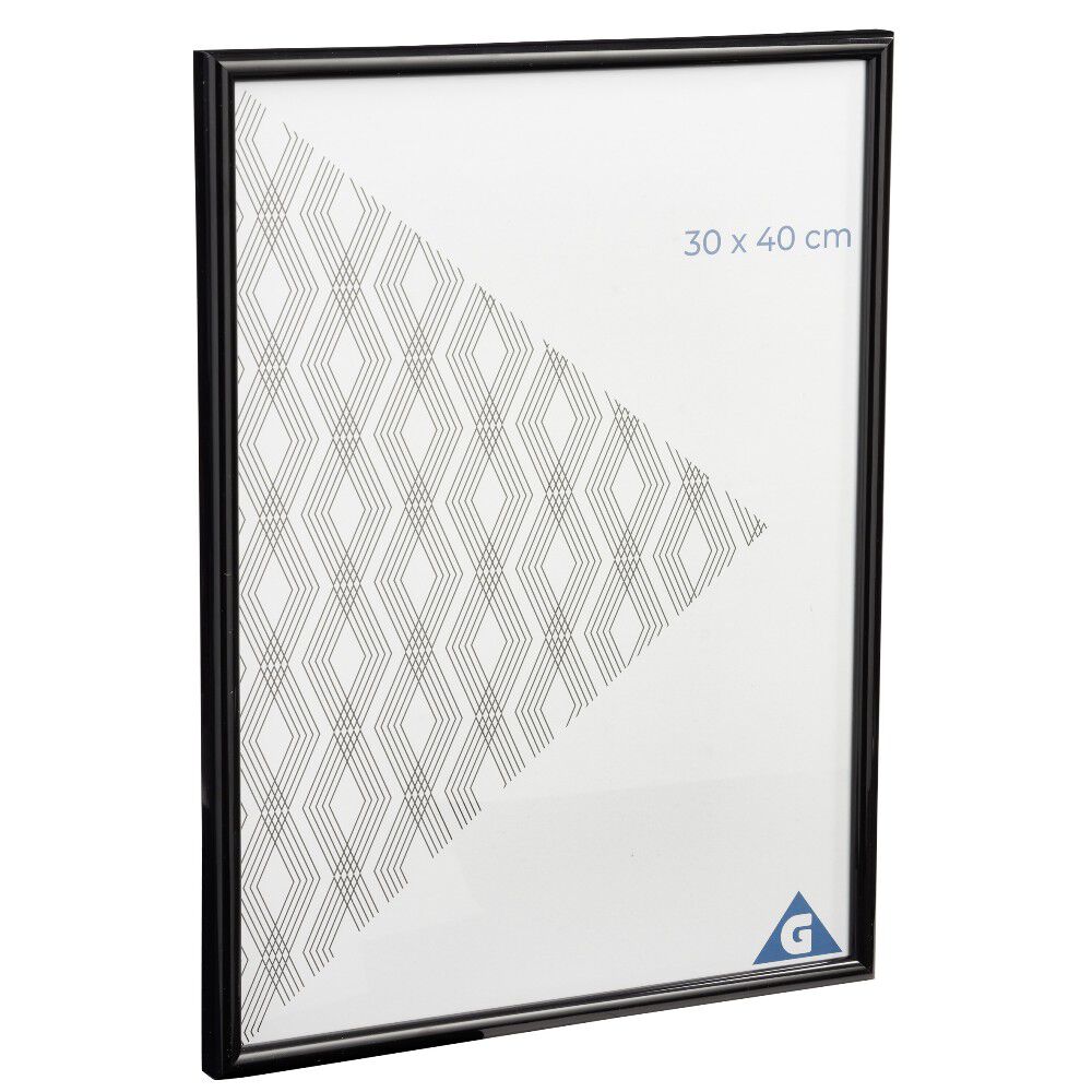 Cadre photo plastique noir 31x41cm pour photo 30x40cm