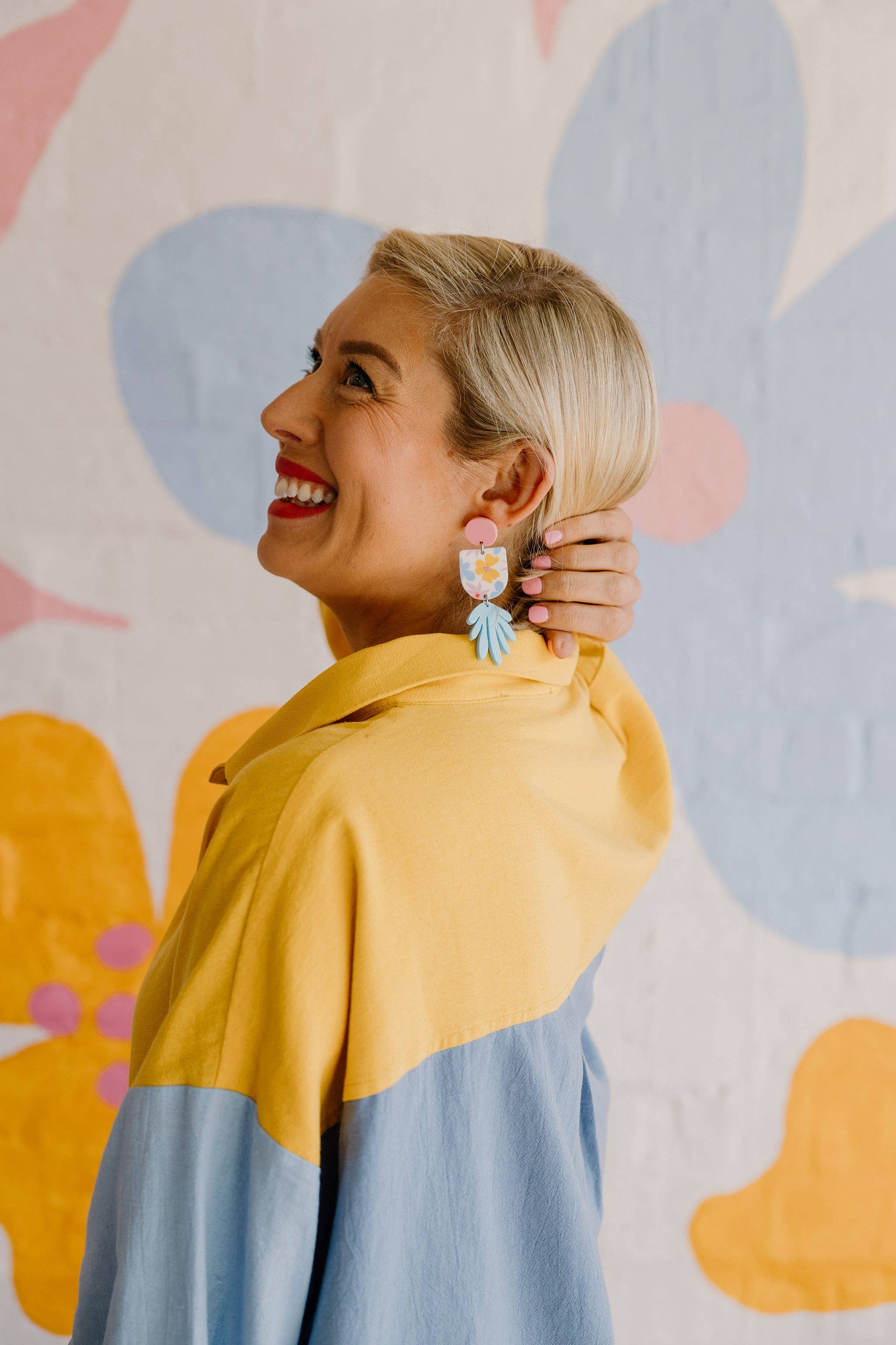 Jayne Floral Mural Dangle Earrings