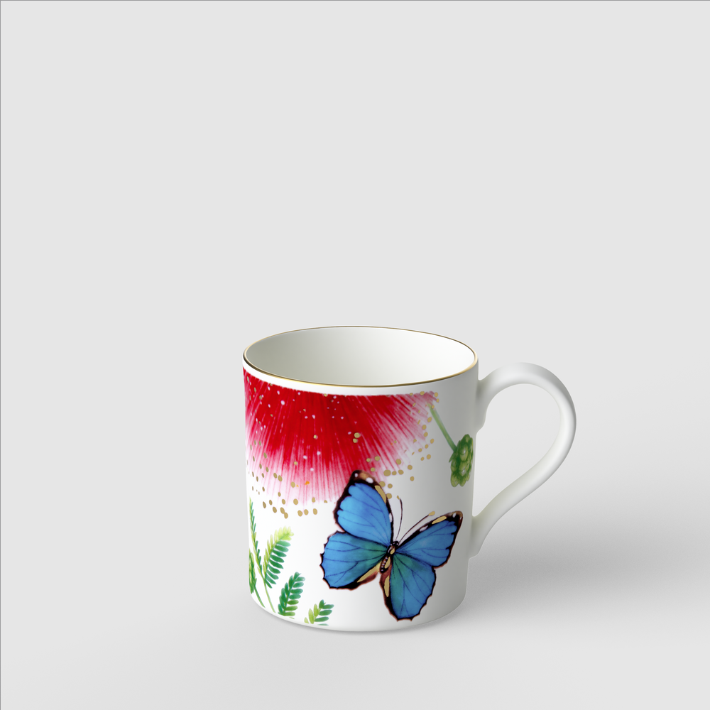 Amazonia Coffee cup - Multi-colored, 5.8 oz, Premium Bone Porcelain