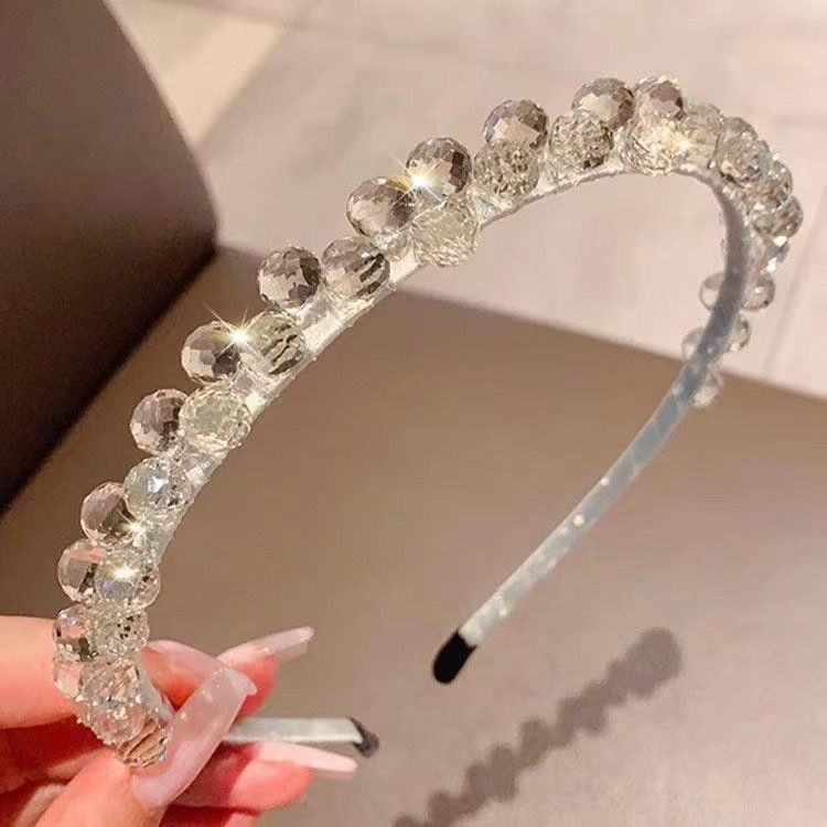 PEACH ACCESSORIES Clear Glamour Beaded Headband