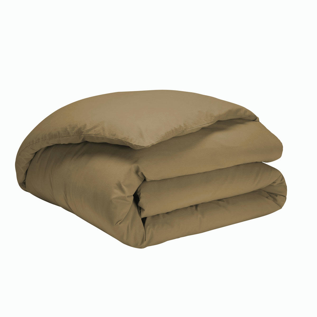 SOFT LINE - Housse de couette en coton lavé ocre 200x200