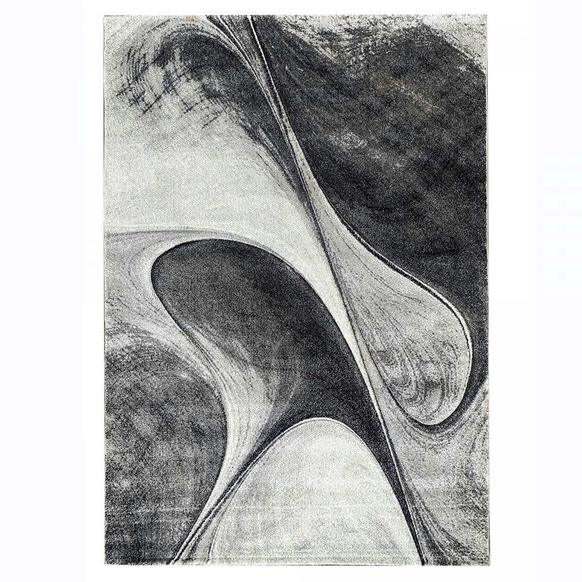 MADILA - Tapis salon gris 60x110