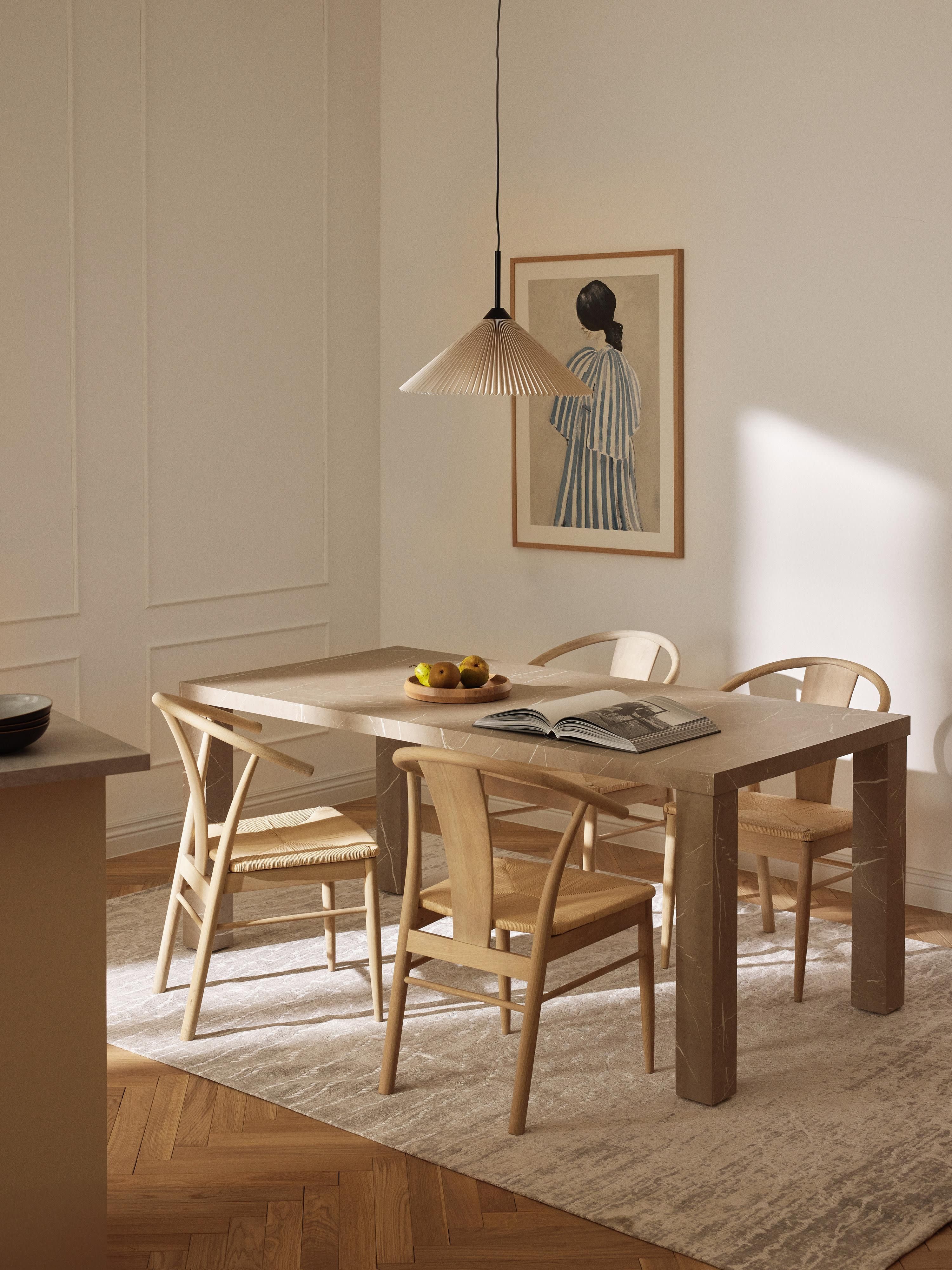Esstisch Carl in Marmor-Optik, 180 x 90 cm