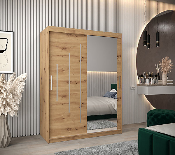 Armoire York 2 a portes coulissantes H. 200 x L. 150 x P. 62 2 portes