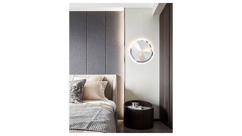 Lampa sufitowa Trapani LED 20,5 cm ze ściemniaczem srebrna
