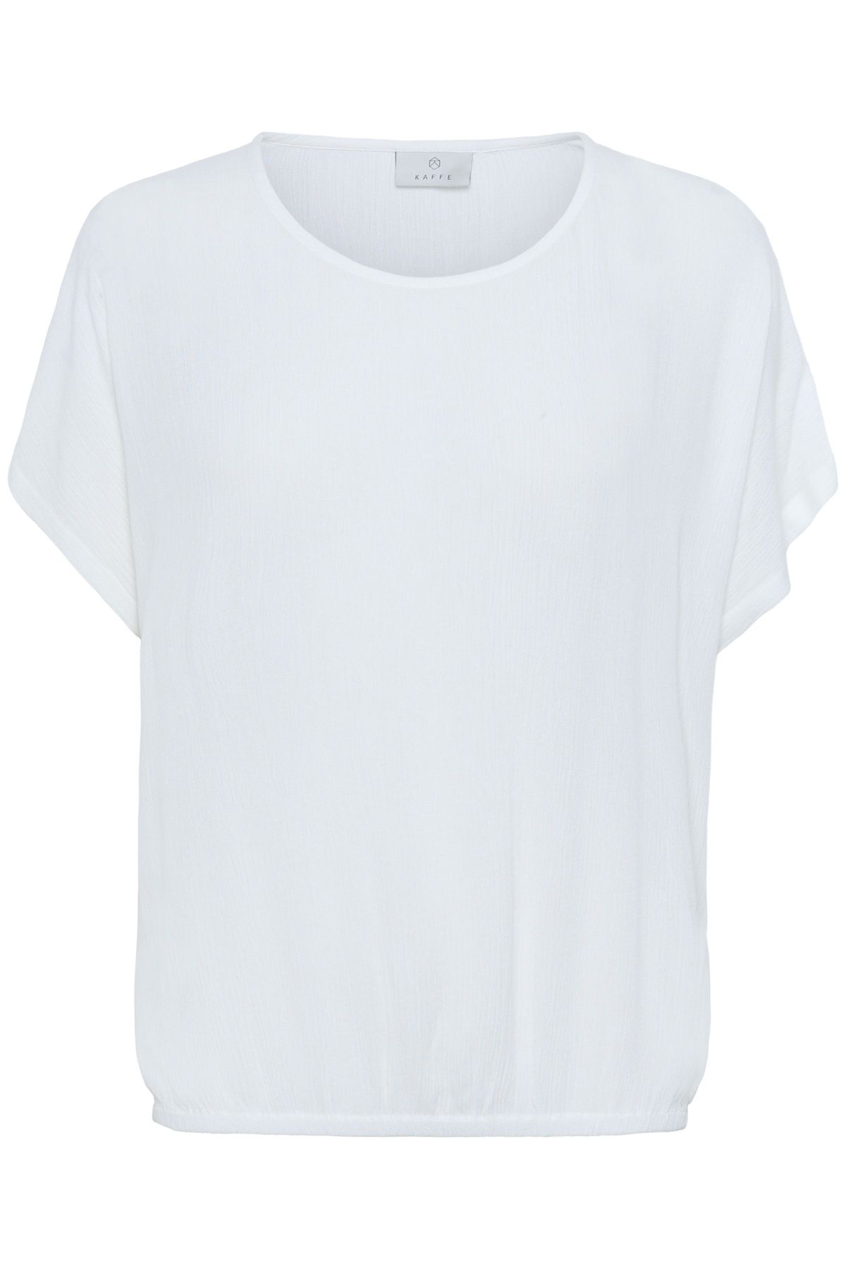 Kaffe Round Neck Short Sleeve Blouse