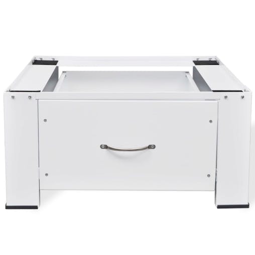 NNEVL Washing Machine Pedestal with Drawer White