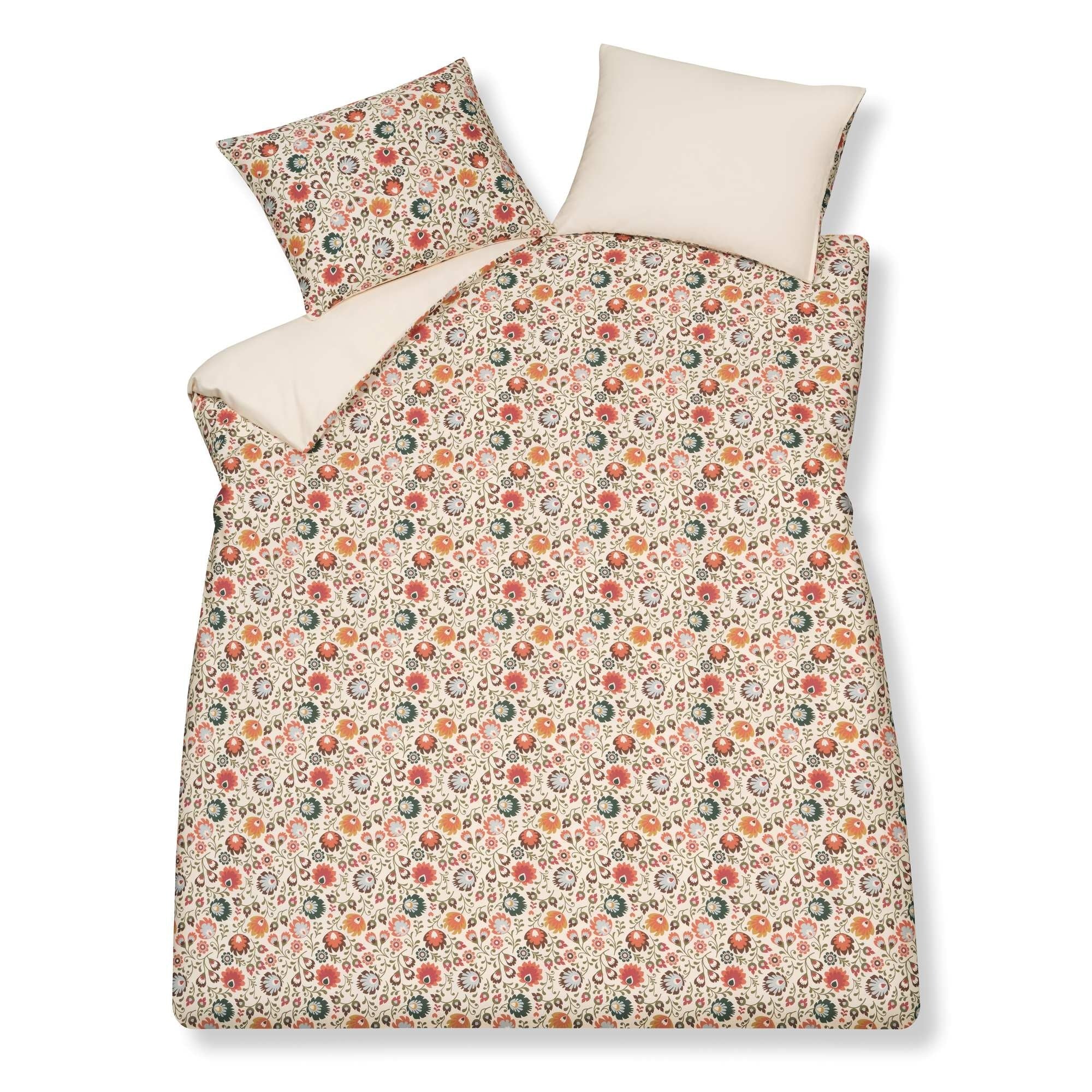 Pure 87 Dekbedovertrek Cream Tan   240 x 200 220 cm   Beige   Rood