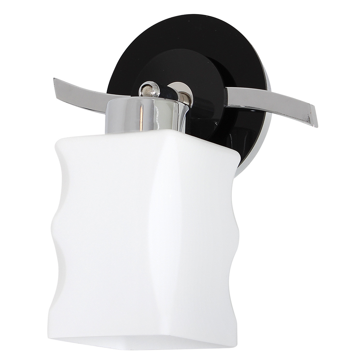 Kinkiet chromowany biały Derby 1xE27x15W wym:23x21x14cm IP20 Luminex