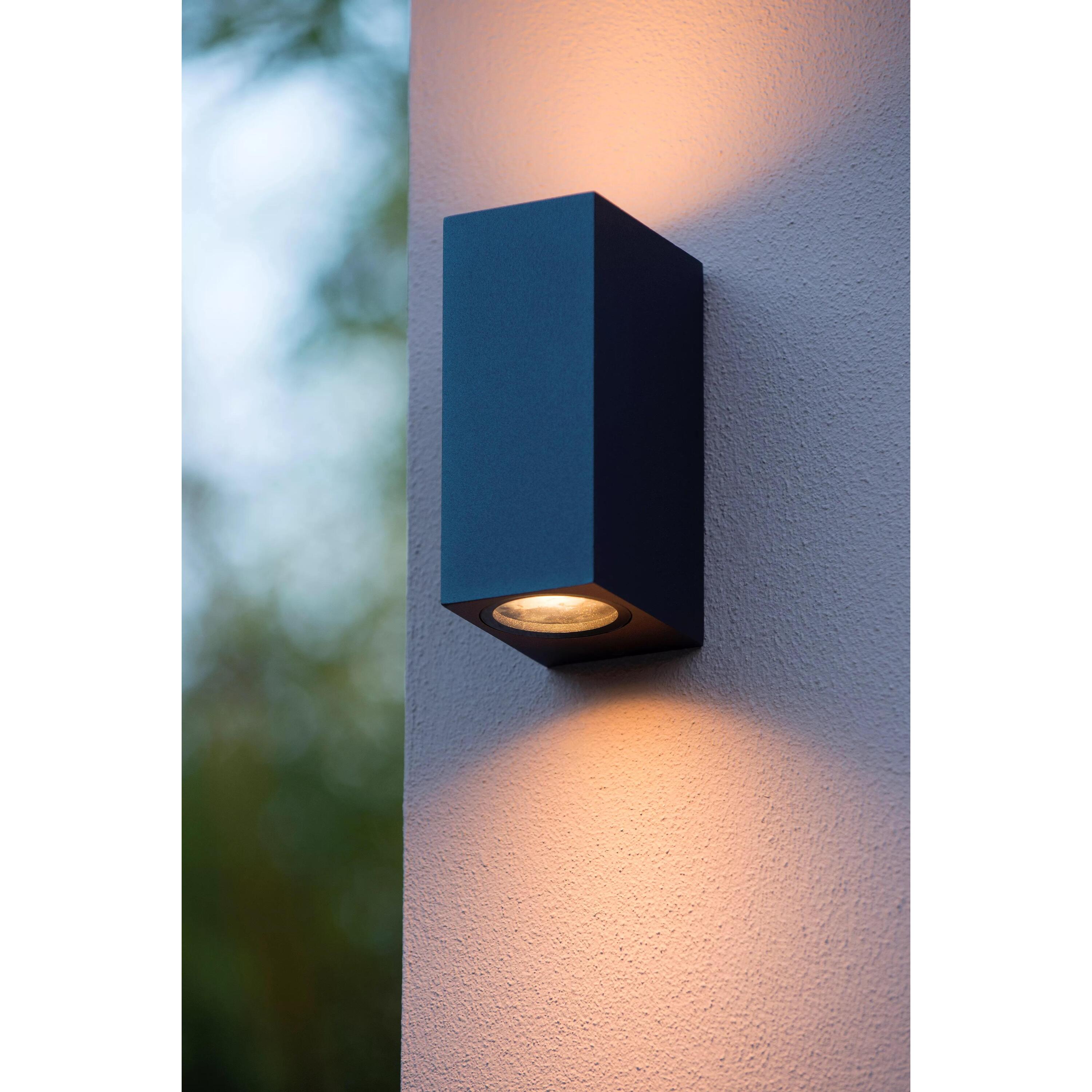 Zaro 2 wandlamp buiten IP44 vierkant zwart