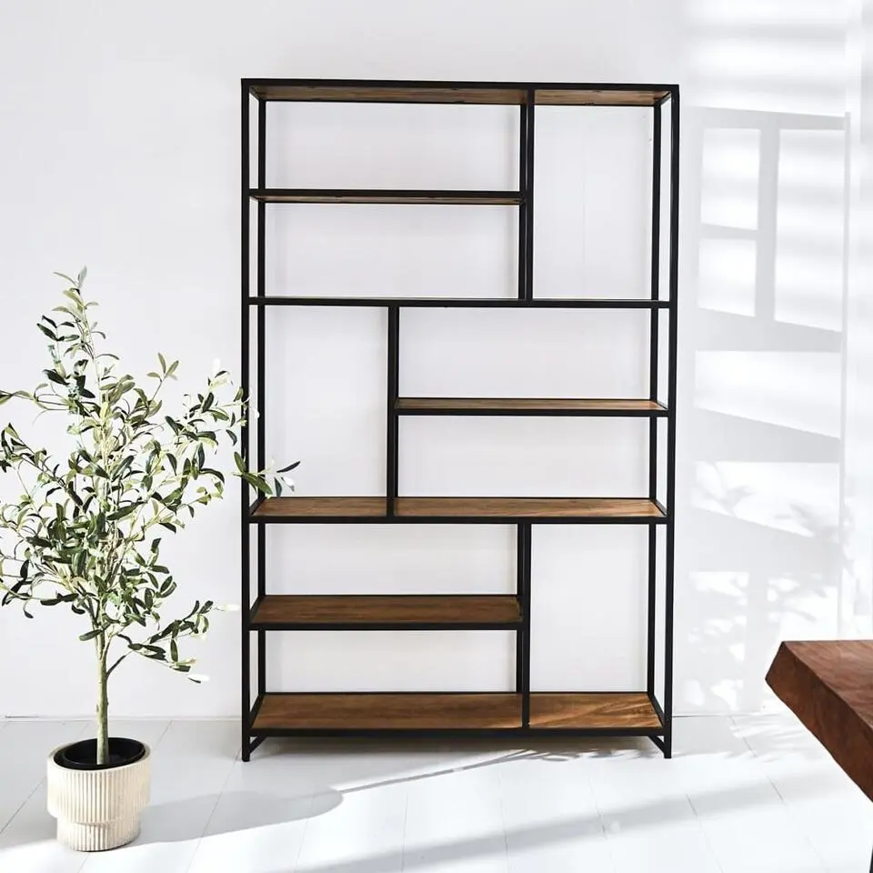 Industri?le boekenkast Sparrow mangohout 120x188 35x120x188 cm Mangohout