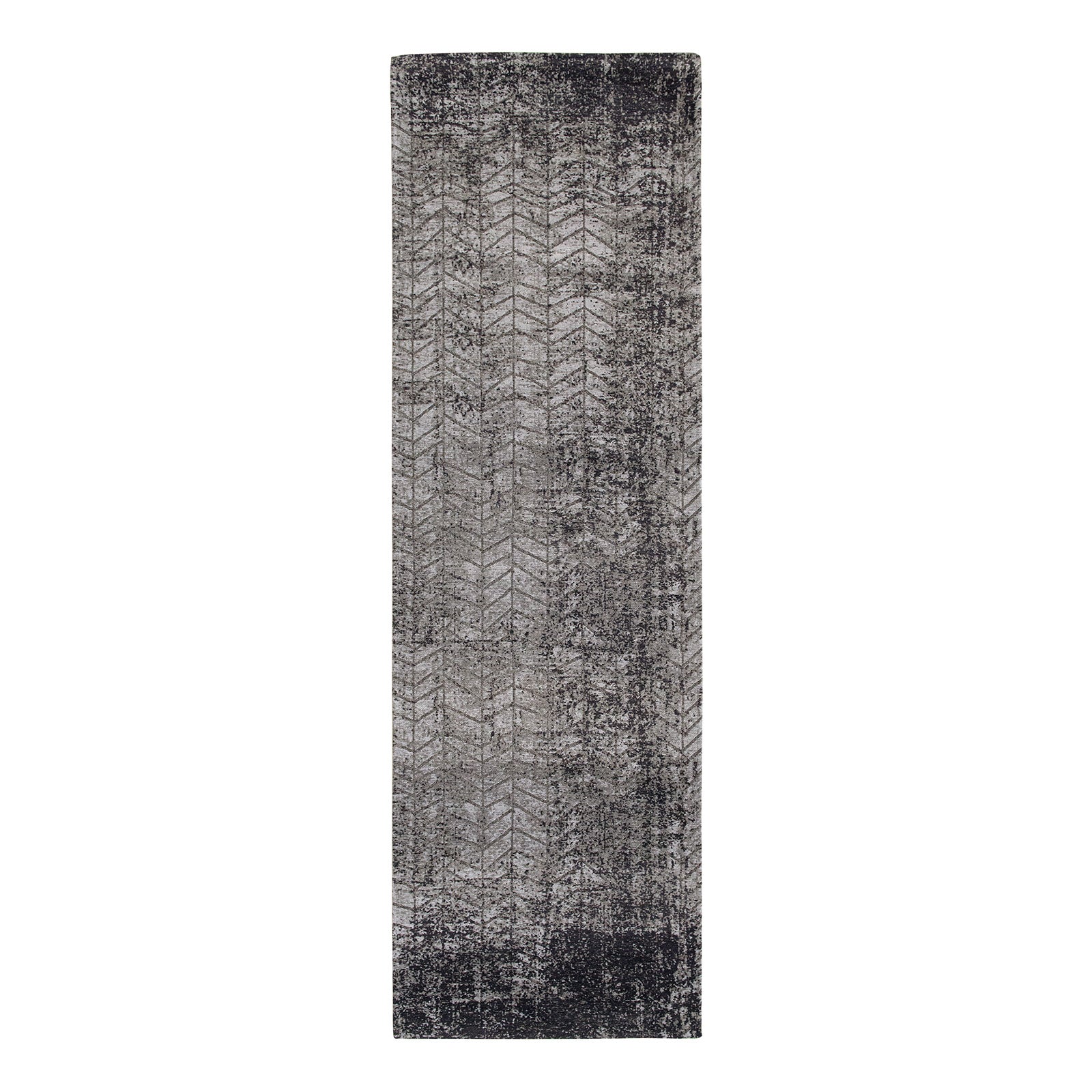 Ecorugs vloerkleed Harlem Contrast - zwart - 80x250cm