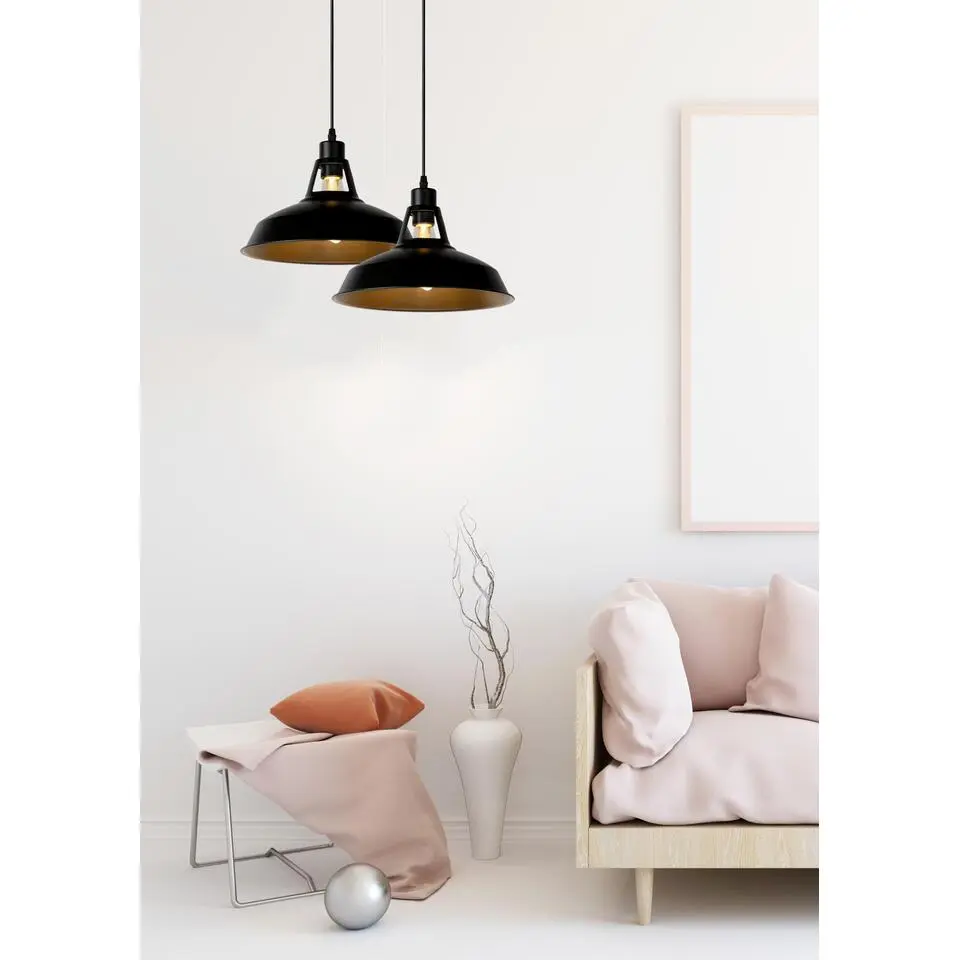Lucide BRASSY-BIS Hanglamp - Zwart