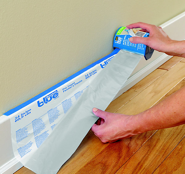 Bâche de protection adhésive 2 en 1 Scotch blue 3M 27,4 x 60, 9 cm