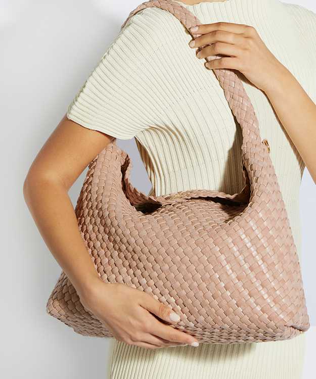 Deliberate L Blush - Woven Shoulder Bag