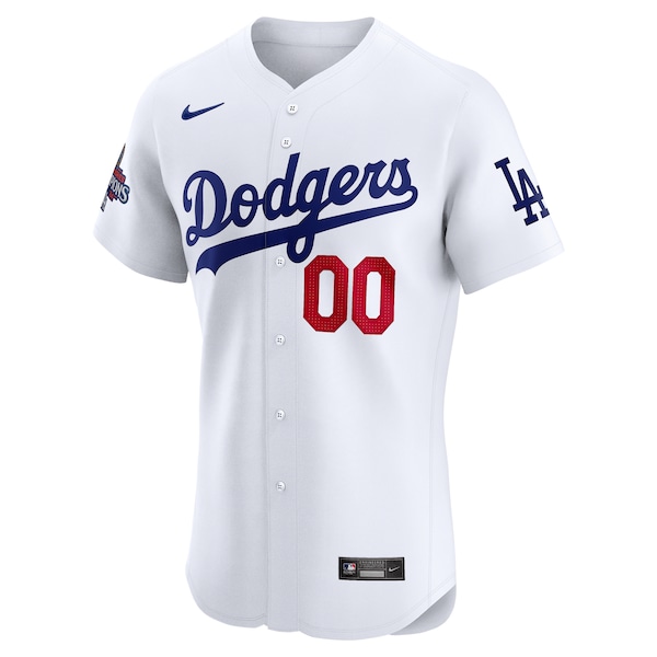 Los Angeles Dodgers Nike 2024 World Series Champions Home Elite Custom Jersey - White