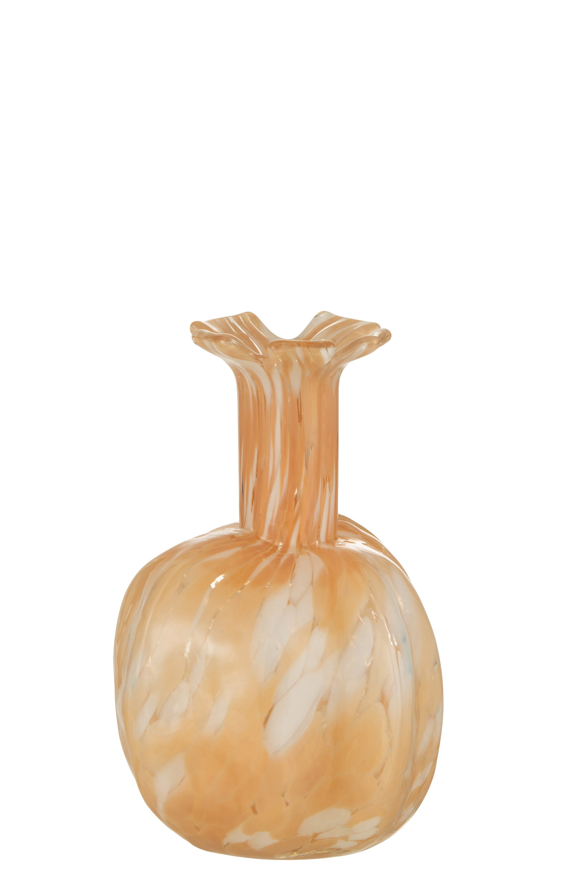 J-Line vaas Melissa - glas - beige - large - 23 cm hoog