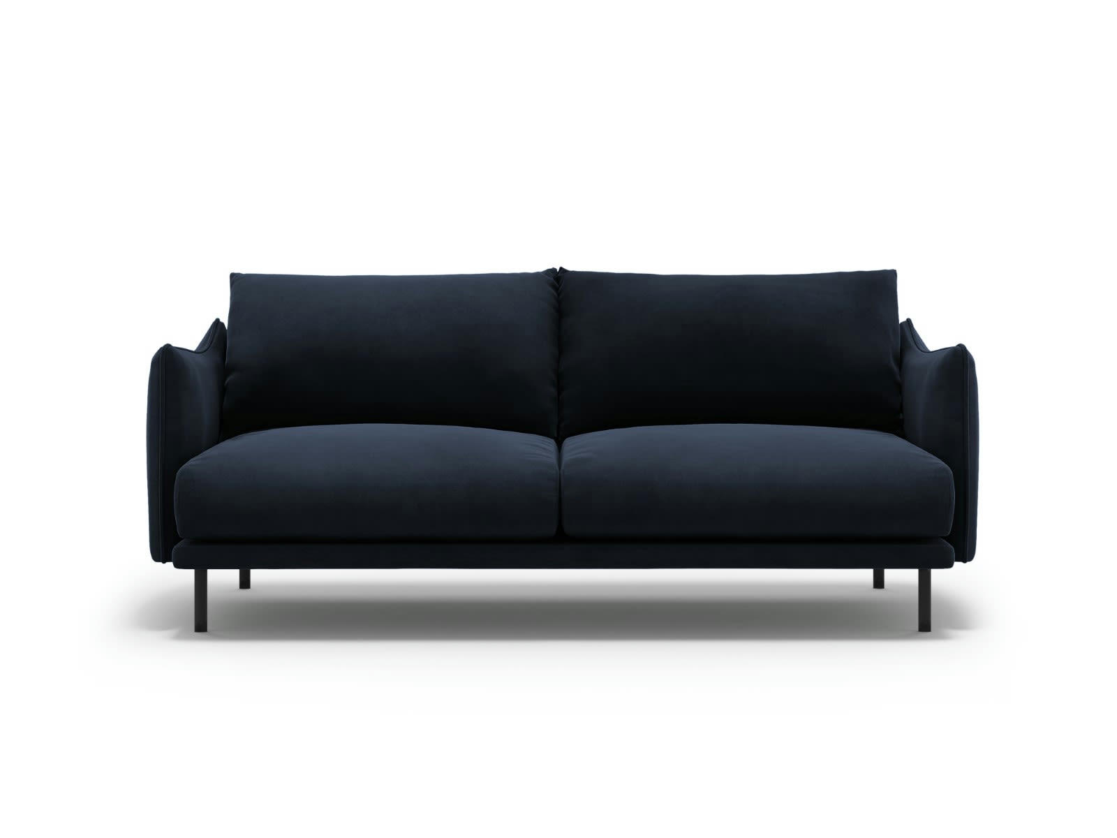 PARIS - Canapé 3 places en Velours Bleu Foncé