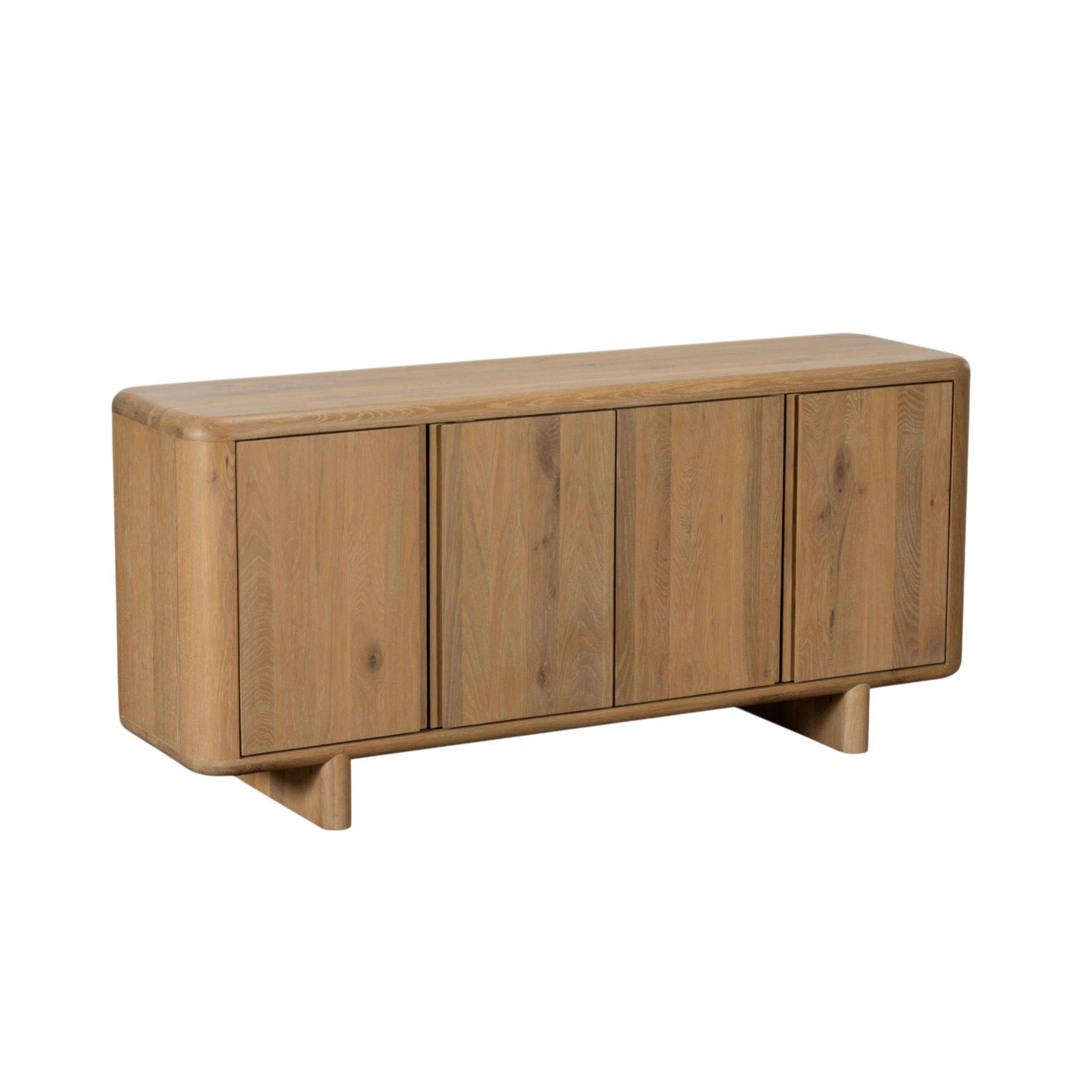 Buffet en bois 4 portes bords arrondis ASTER