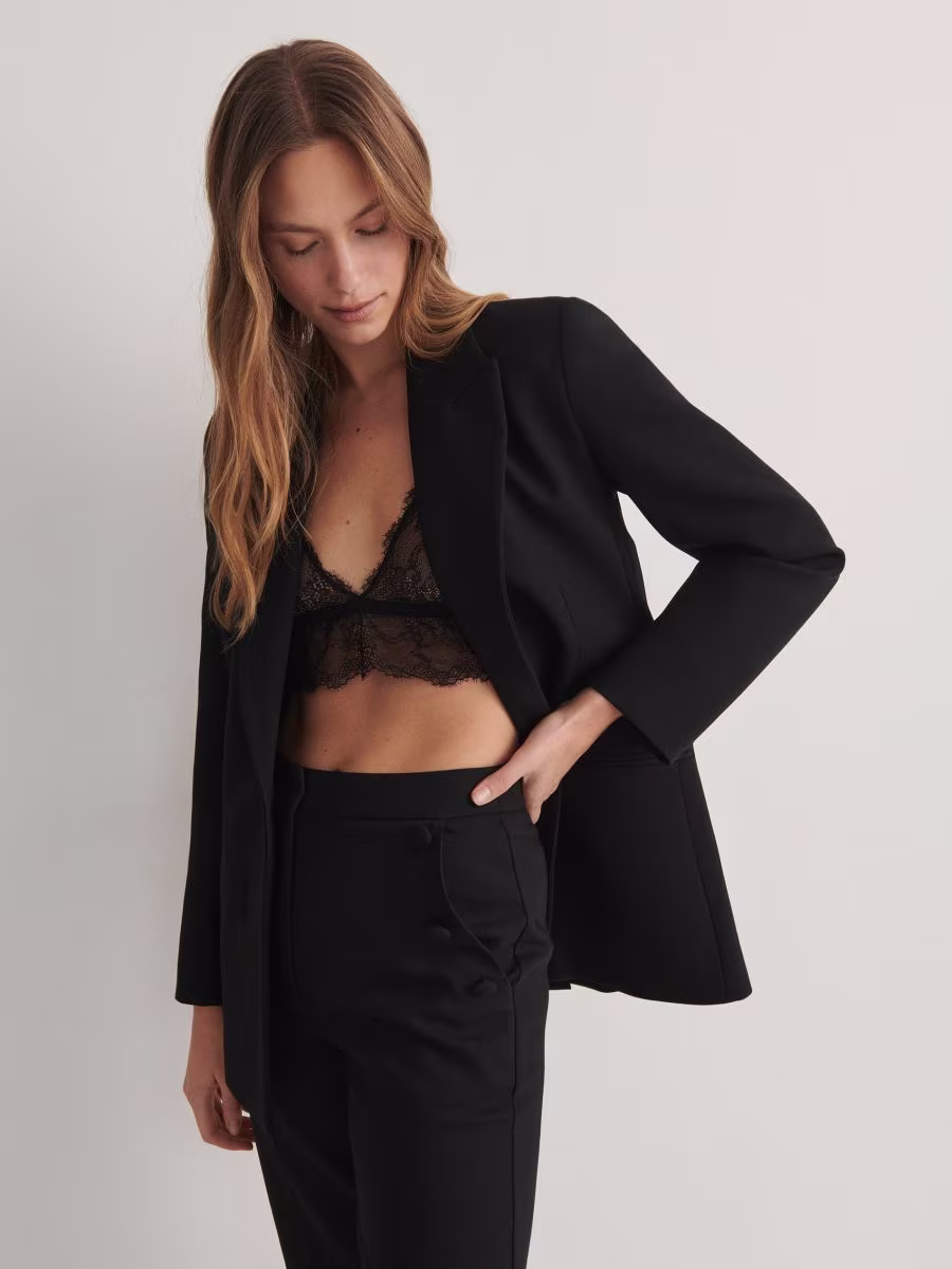 Cotton Rich Trousers With Pressed Crease