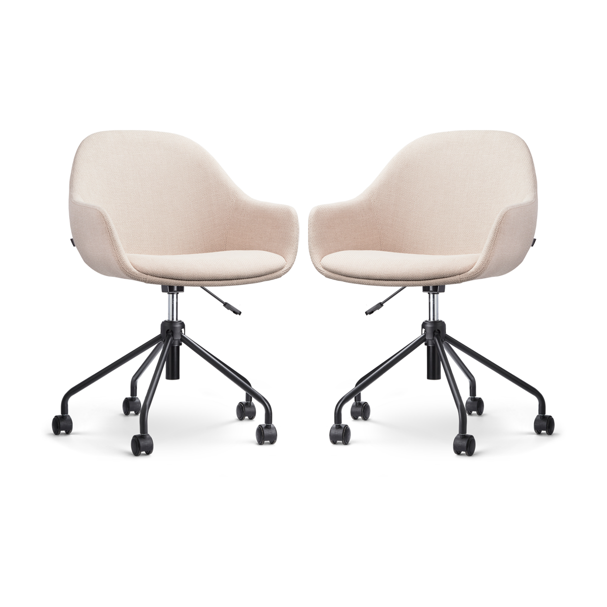 Nolon Nout-Mae Bureaustoelen Set van 2 - Beige - Zwart