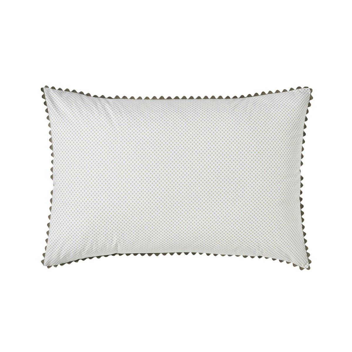 TRESOR - Taie d'oreiller imprimée en percale de coton vert 50x75