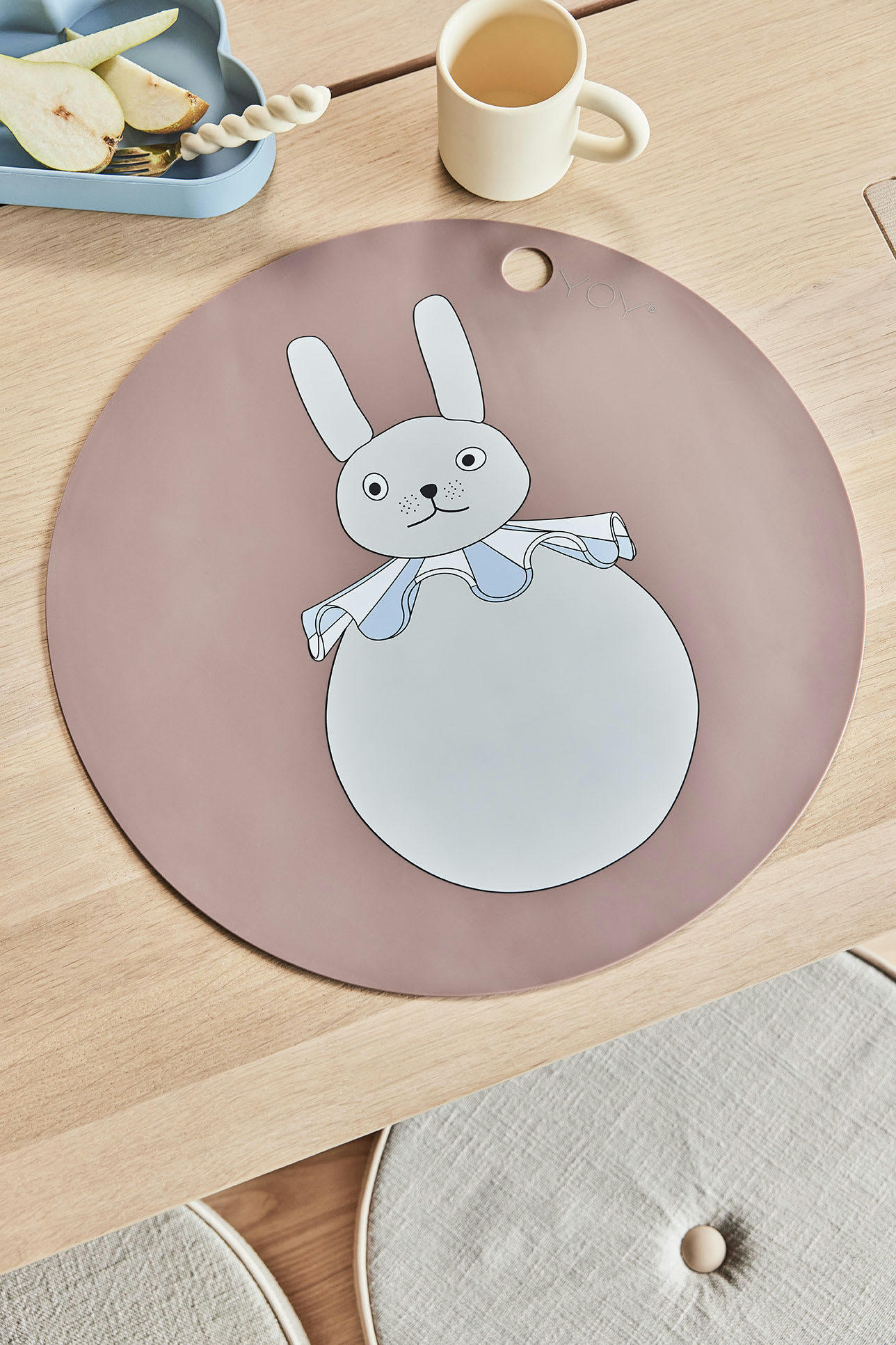 RABBIT - Set de table marron en sillicone Ø39xH0,15cm