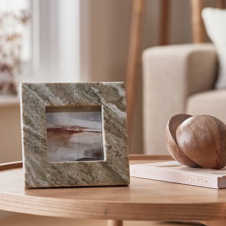 Habitat Natural Marble Picture Frame - 4x4"