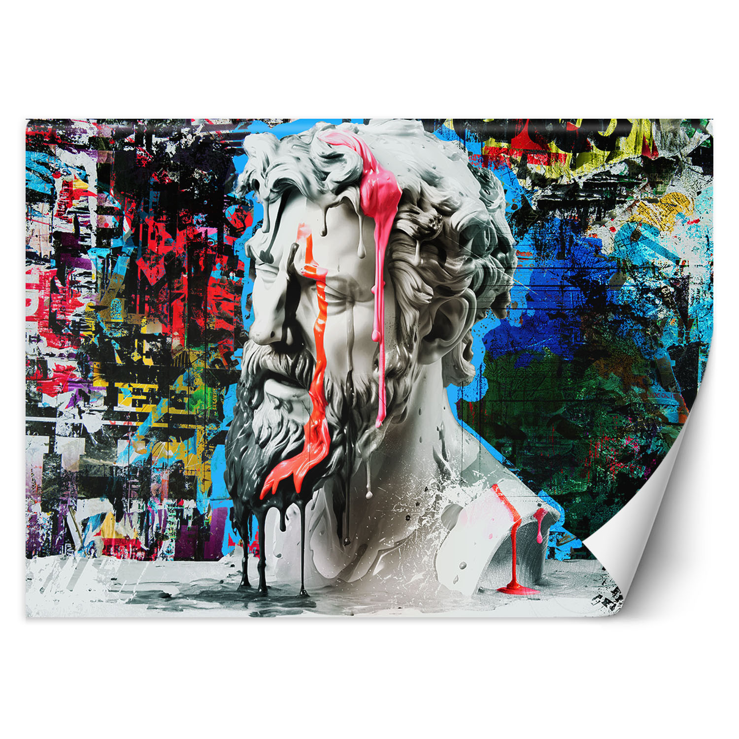 Feeby Fototapeta, Rzeźba Posejdona Graffiti 150x105