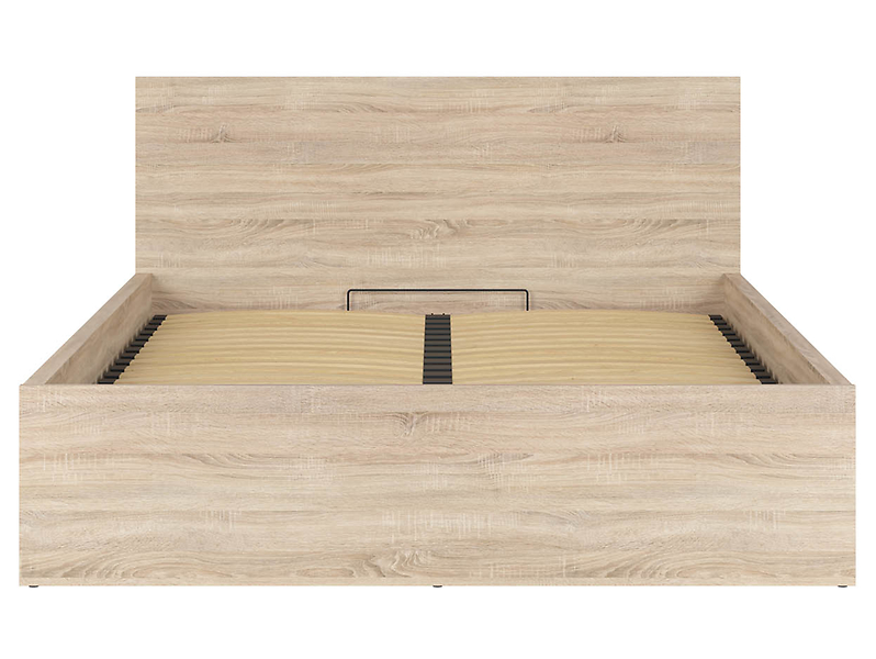 Łóżko Tetrix 160x200 ze stelażem i pojemnikiem dąb sonoma