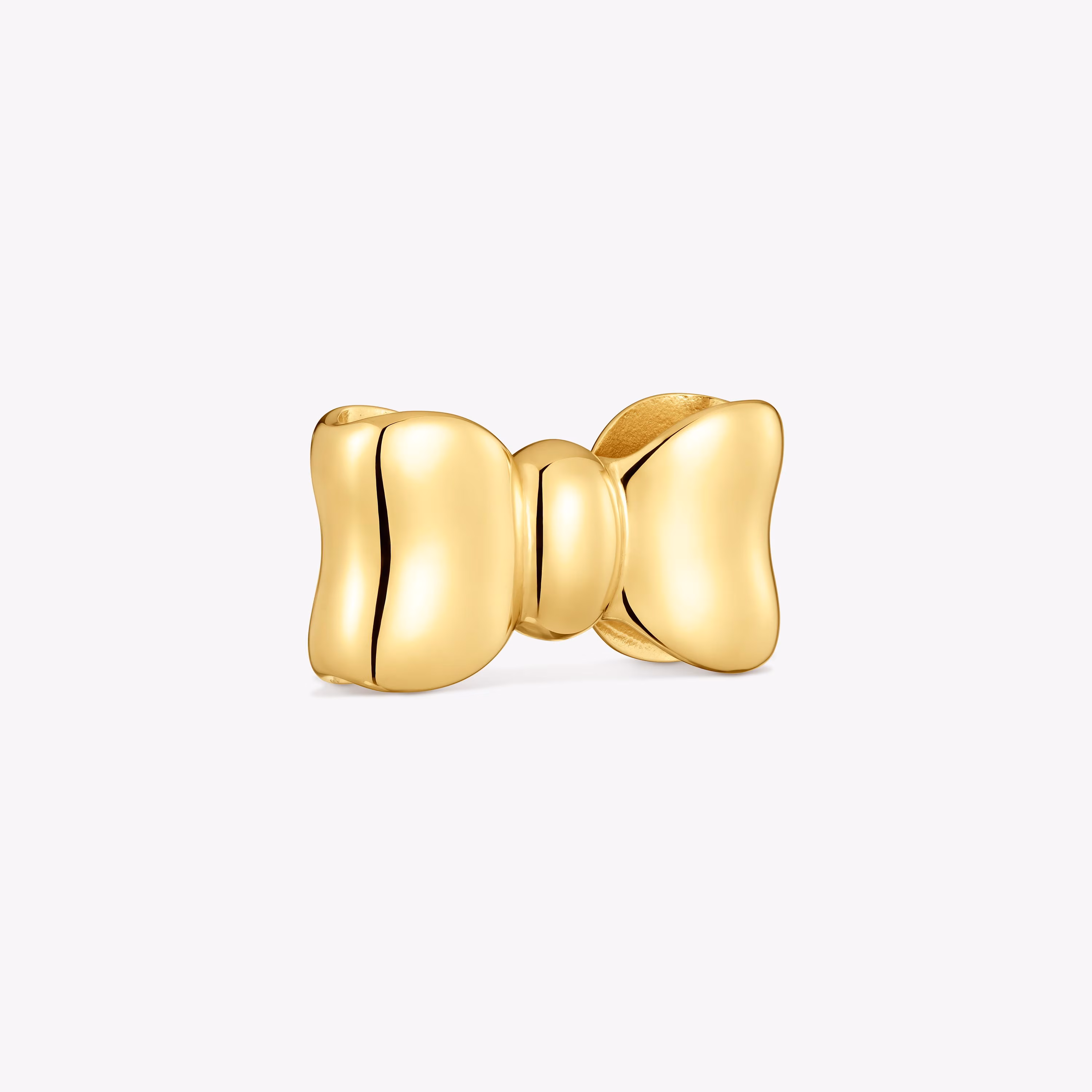 Colgante lazo con baño de oro de 18 kt sobre plata 25 mm TOUS Ribbon