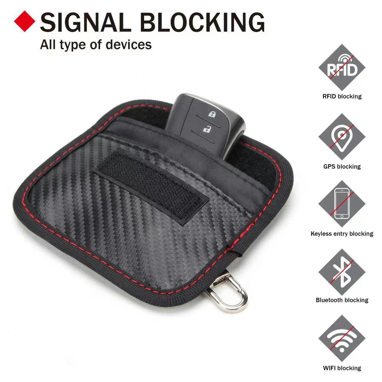 AutoTrends RFID Signal Blocking Faraday Keychain Pouch, Small