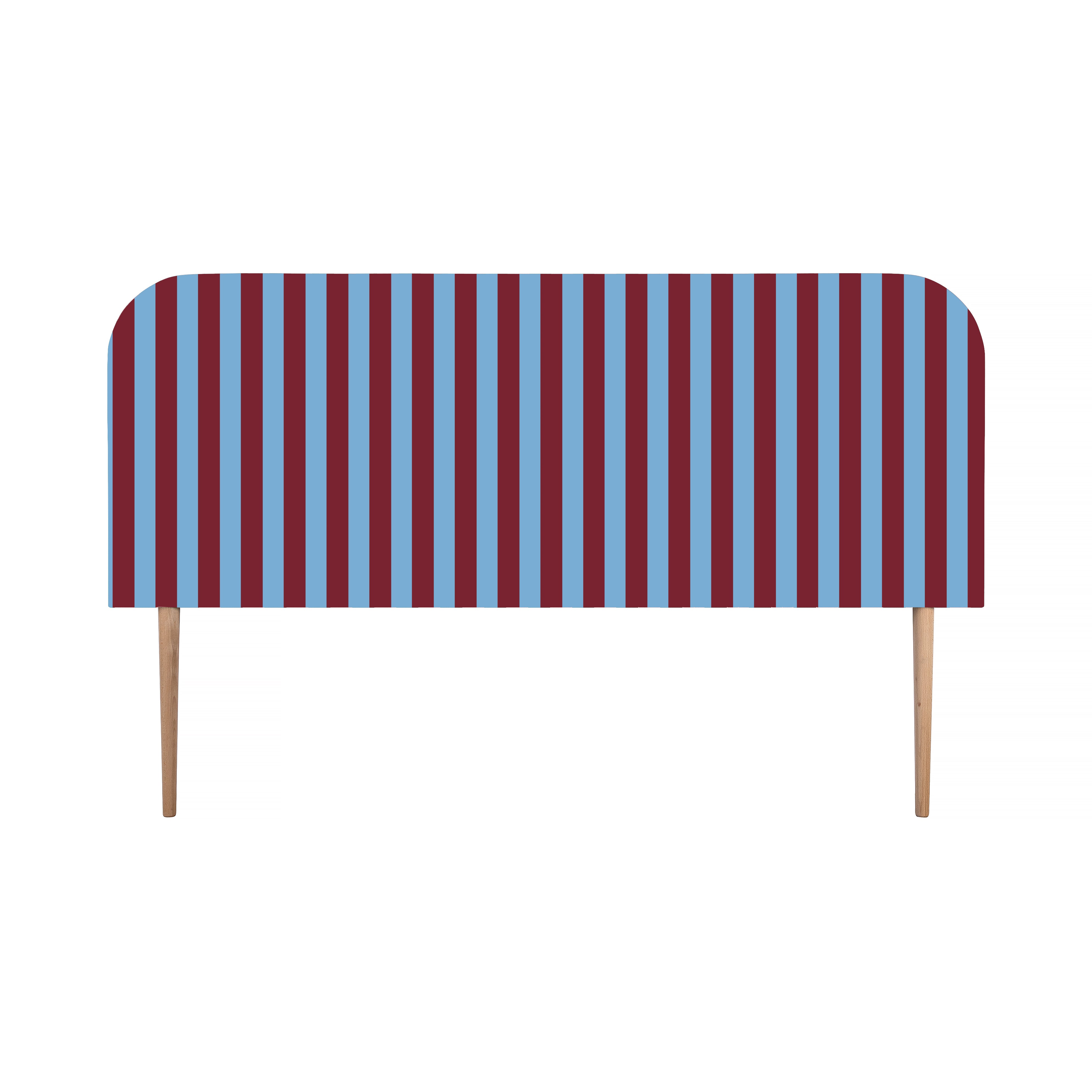 Gestoffeerd fluwelen hoofdbord met strepen 160x97cm