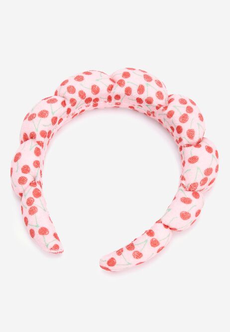 Womens Pink Cherry Spa Headband