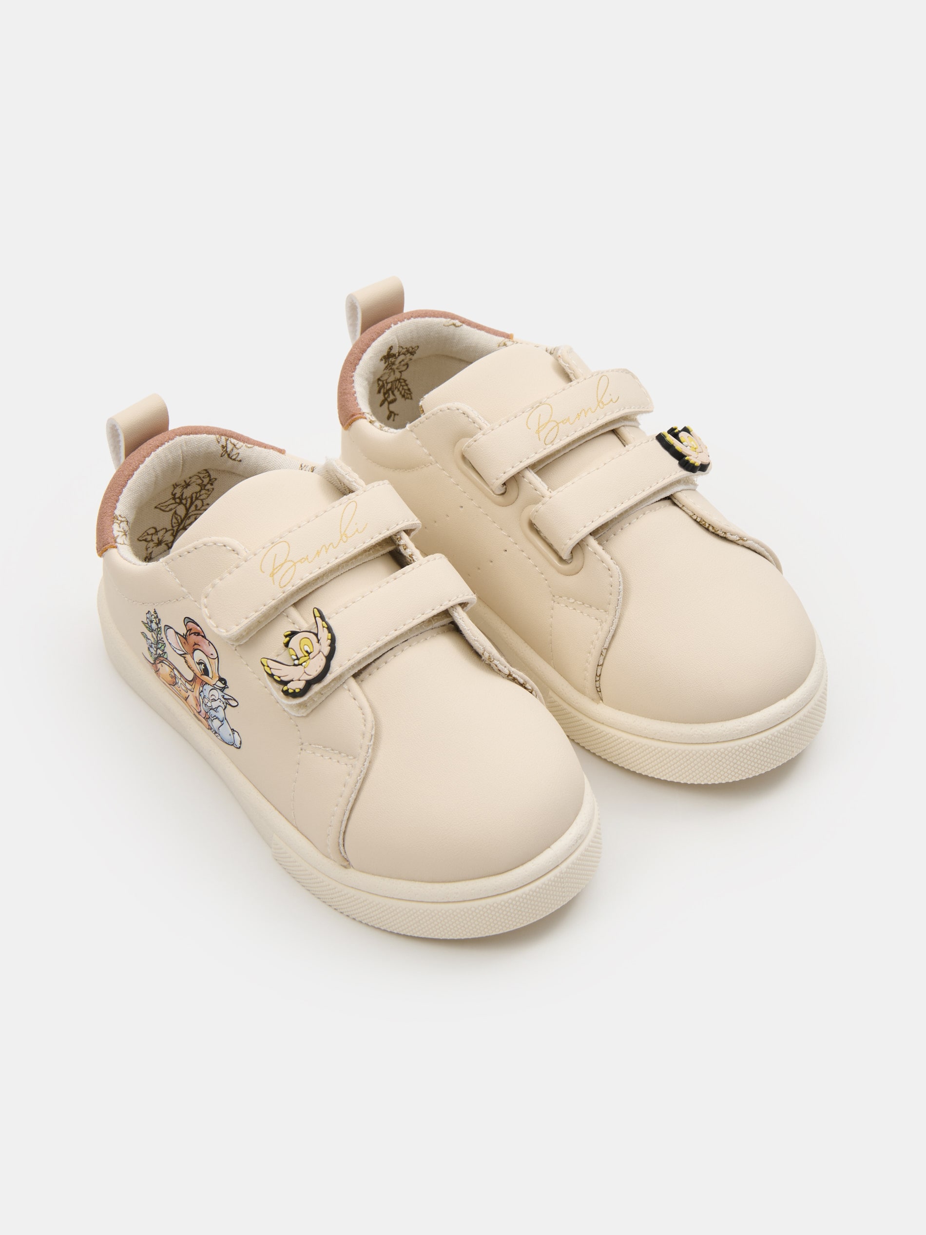 Sneakersy na rzepy z nadrukiem w środku Bambi