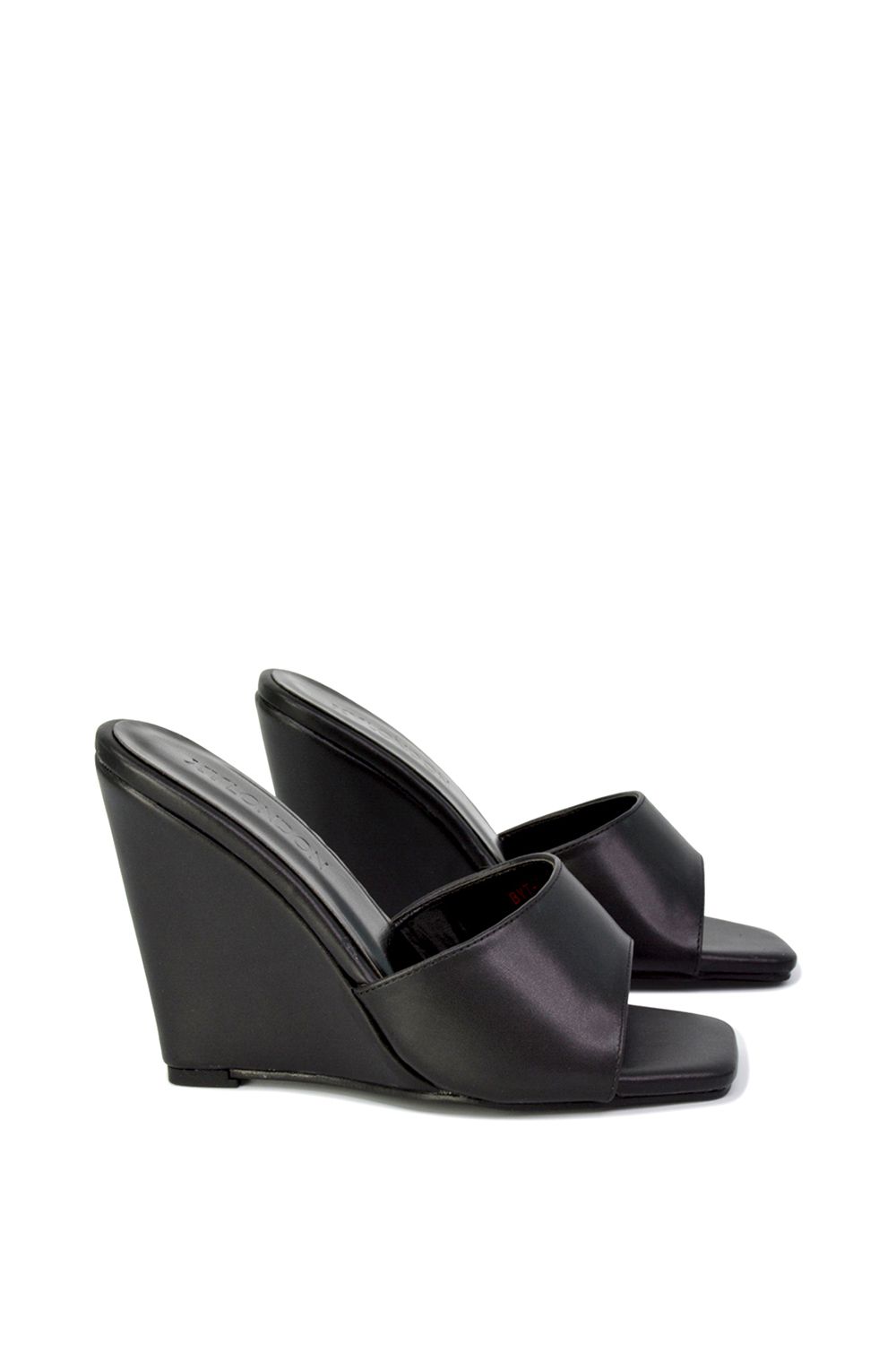 XY London Otis' Slip On Wedge High Heeled Mule Sandals