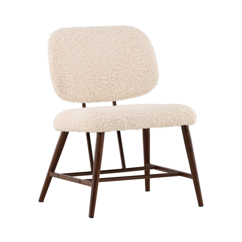 Rebellenclub Fauteuil Greve - Beige/Walnoot